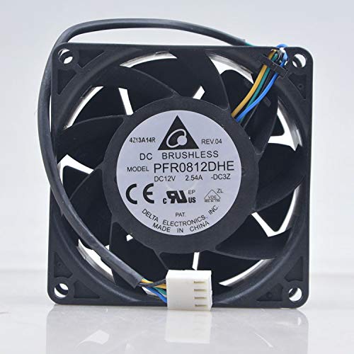 for PFR0812DHE DC12V 2.54A 8CM 4-Wire Server Violence Fan
