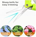 Pruning Shears Garden Tree Plant Branch Cutter Trimmer Shear Scissors Snip Clippers Tools for Gardening, 2 Pcs Non-Stick
