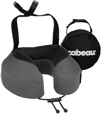 Sponsored Ad - Cabeau Evolution S3 Travel Neck Pillow Memory Foam Neck Support, Adjustable Clasp, and Seat Strap Attachmen...