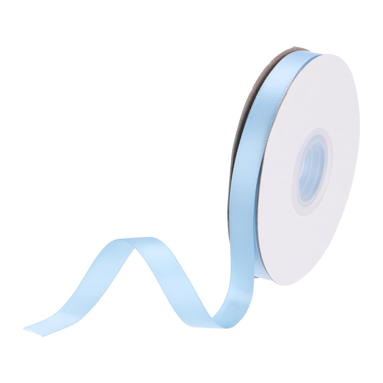 DMiotech 10mm Satin Ribbon 23m/75ft Thin Double Face Fabric Grosgrain Ribbon for Gift Wrapping Floral Hair Flower Bouquet Light Blue