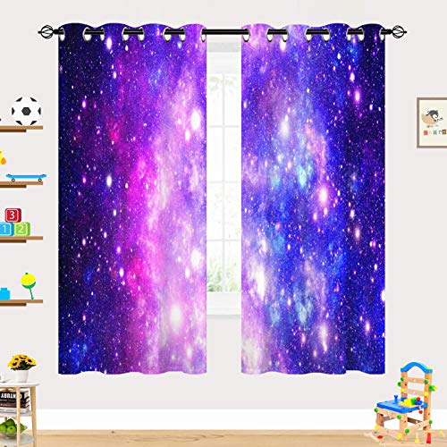 Cortinas opacas térmicas infantiles con diseño del espacio para regular temperatura 3
