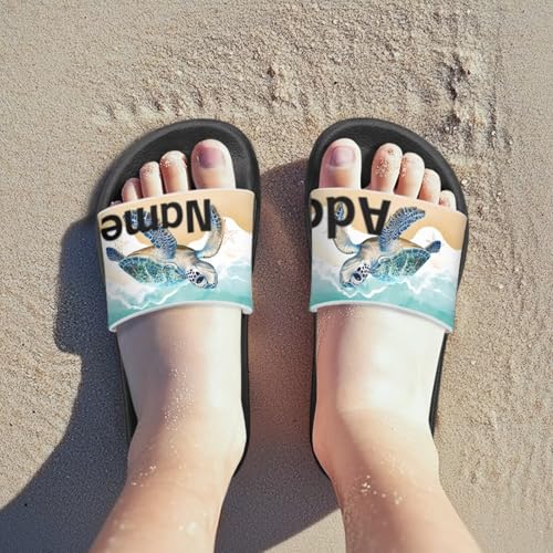 Image of Unisex Slides for Girls Boys Comfortable Slippers Slides Non-slip Shower Shoes House Fashion Thick for Indoor & Outdoor Gifts