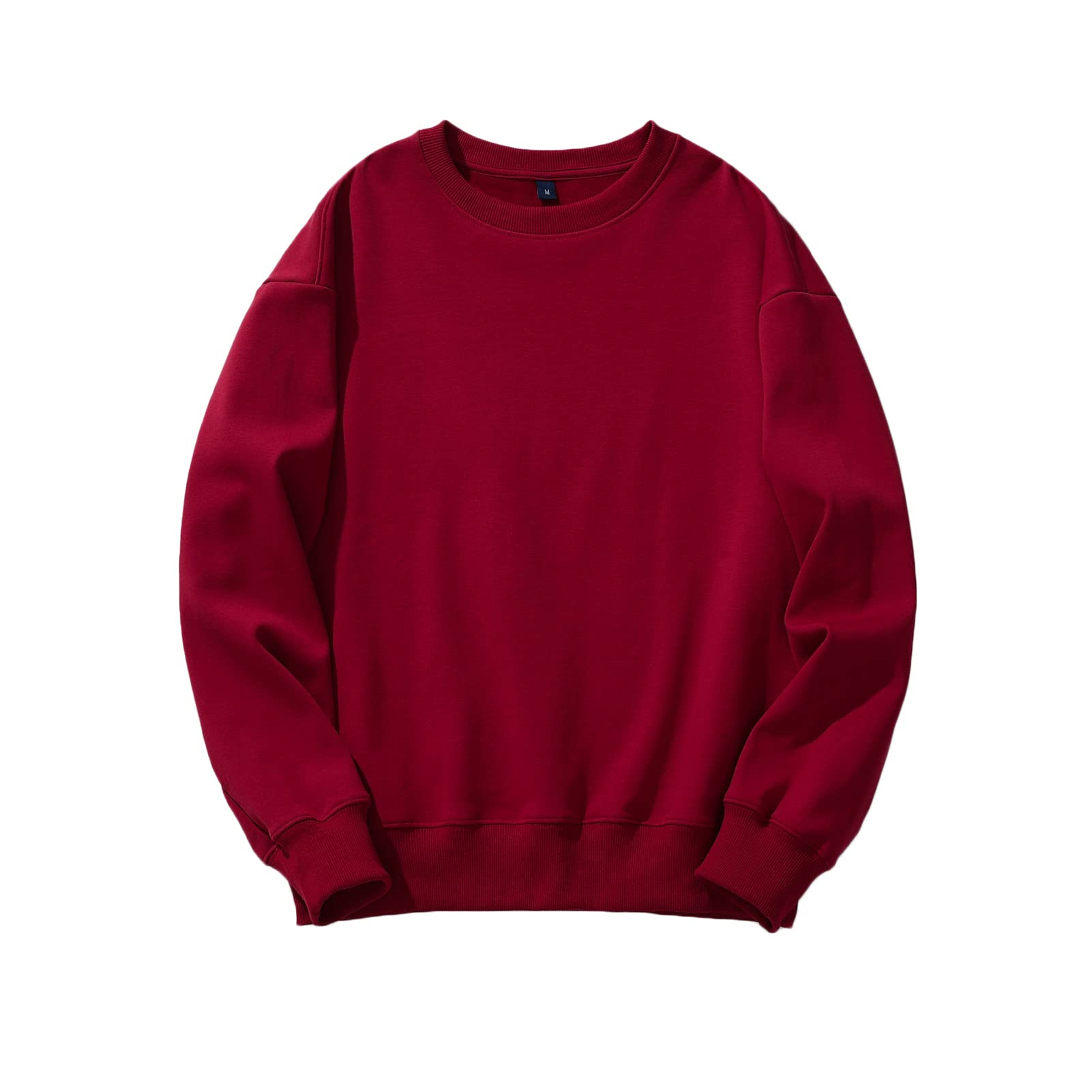 Herren Pullover Fleece Weich Sweatshirt Mit Langen Ärmeln Und Rundhals Casual Sweater Unisex Warmer Winter Pulli Für Männer Und Herren