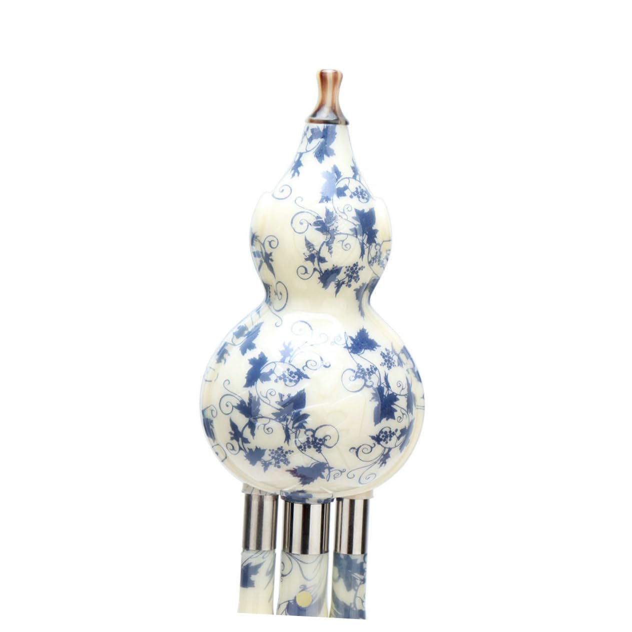 Mikinona Flauta de Cucurbitáceas China de Porcelana Sintética Estilo Delicado para Principiantes Estuche de Obsequio
