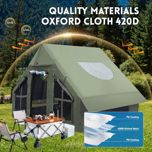 Carpa Inflable para Camping 4 Personas 4 Temporadas miniatura 5