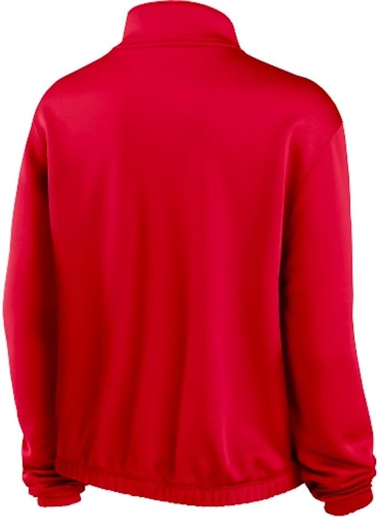 Nike Women's MLB Cooperstown Collection Rewind 1/2 Zip Jacket (US, Alpha, Medium, Regular, Regular, Red, Atlanta Braves)