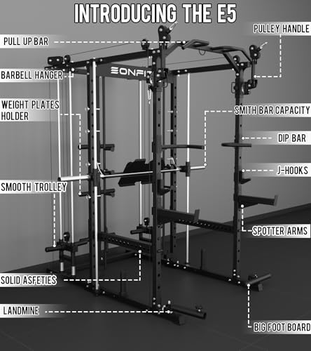 Image of Eonfit E5 Smith Machine with Leg Press for Home Gym