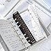 Chris.W 2Pcs Black/Clear Plastic Page Marker Pouch Pagefinder Measuring Today Ruler for A6 Size 6-Hole Binder Notebook (Black + Clear, A6)