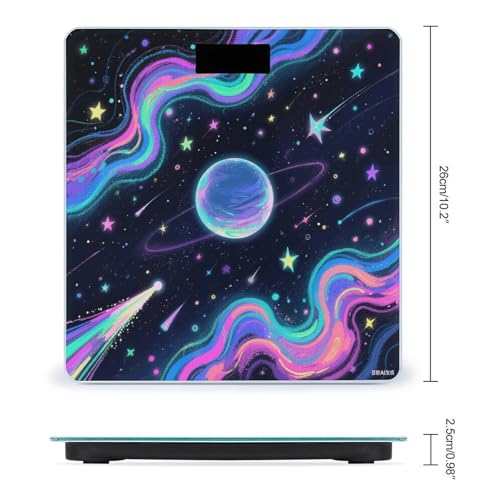 Báscula digital de baño Starry Cosmos LCD 400 lb miniatura 2