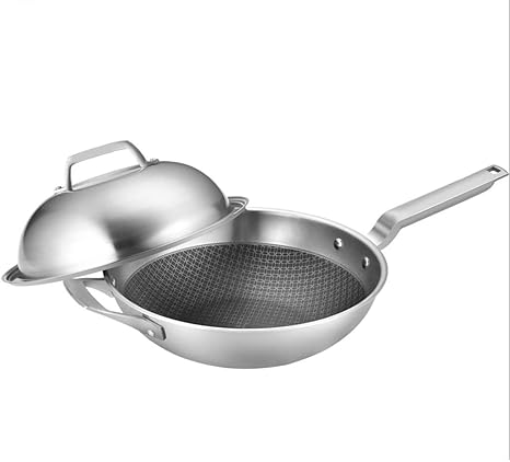 Amazon ステンレス中華鍋 焦げ付き防止鍋 中華鍋 中華鍋 平底 フライパン 台所調理 オムレツ鍋 傷抵抗力がある すべてのストーブのために適した サイズ さいず 32センチメートル 中華鍋 オンライン通販