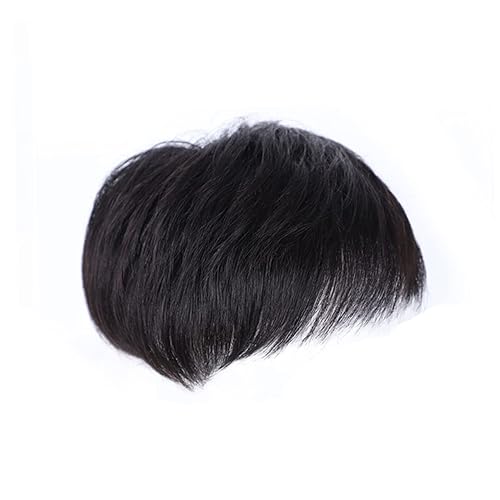 Toupee - Pelucas de pelo corto para hombre, peluca de cosplay negra, diademas para mujer, piezas de cabello para hombres, pelucas negras, bloque de