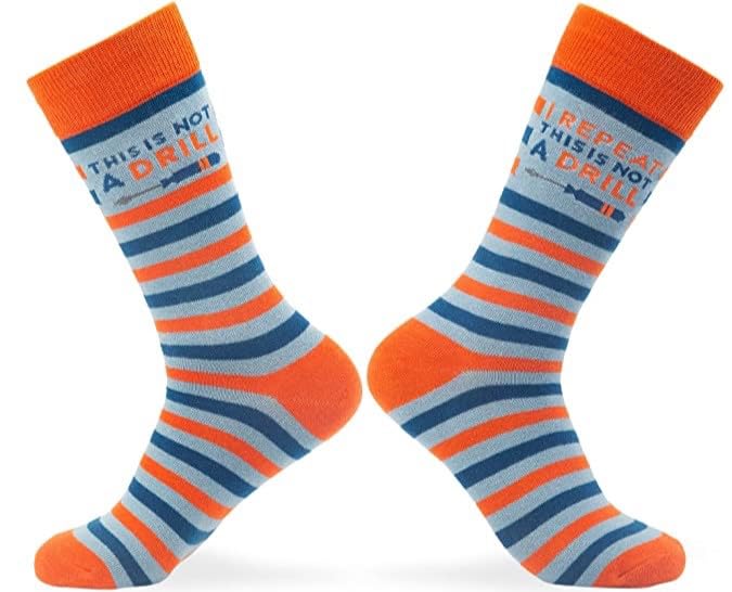 Funny Socks for Men - Men's Dress Sock with Dad Jokes, Gifts for Dad from Daughter, Groomsmen, Fun