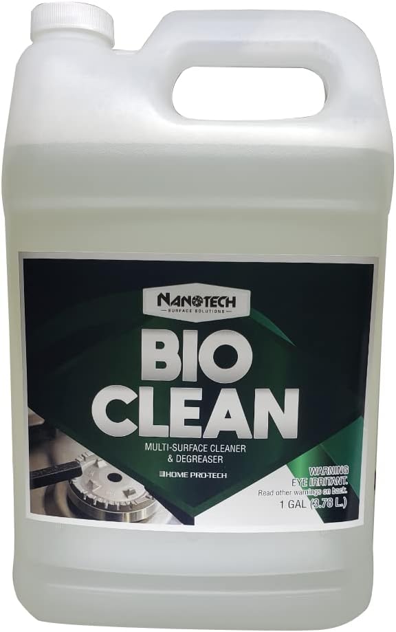 Nanotech SS Bio Clean- Biodegradable Multi Surface Heavy Duty Cleaner & Degreaser- Safe on All Surfaces: Natural Stone, Stainless Steel, Plastic, Glass, Metal, Vinyl (1 Gallon)