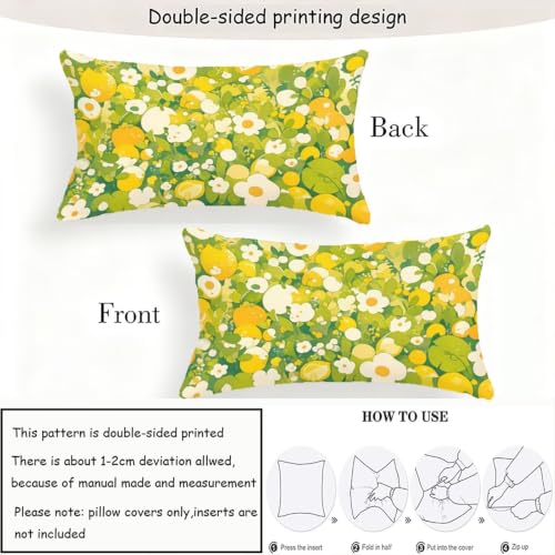 Housse de coussin lot de 2 fleurs beige au design lin raffiné