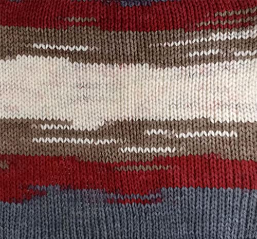 5 x 100 g Wollbiene Batik, 500 g Wool with Colour Gradient, Multicoloured, Knitting Wool, Crochet Wool (2050 Grey, Red, Brown) - Image 2