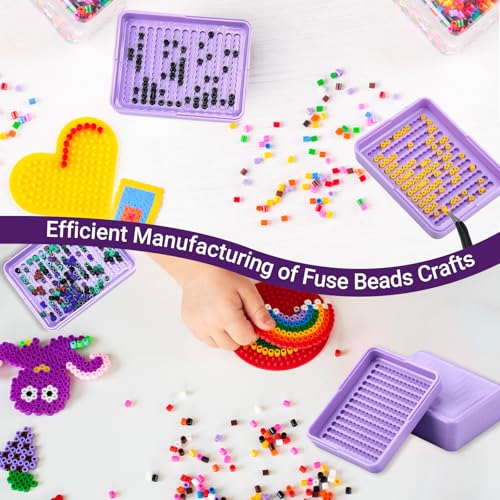 Image of Beeveer 12 Pcs 2.6mm Fuse Beads Picking Trays 2.6 x 2 Inches Bead Sorting Trays Organizer Efficient Sorting Tools for Melty Beads for DIY Arts Crafts