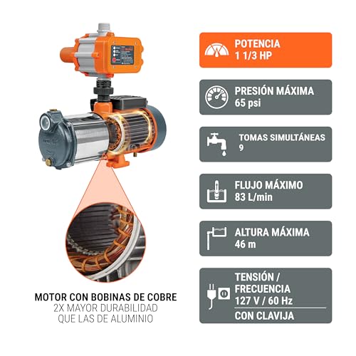 Bomba hidroneumática Truper 20 bomba hidroneumatica truper marca TRUPER (2)