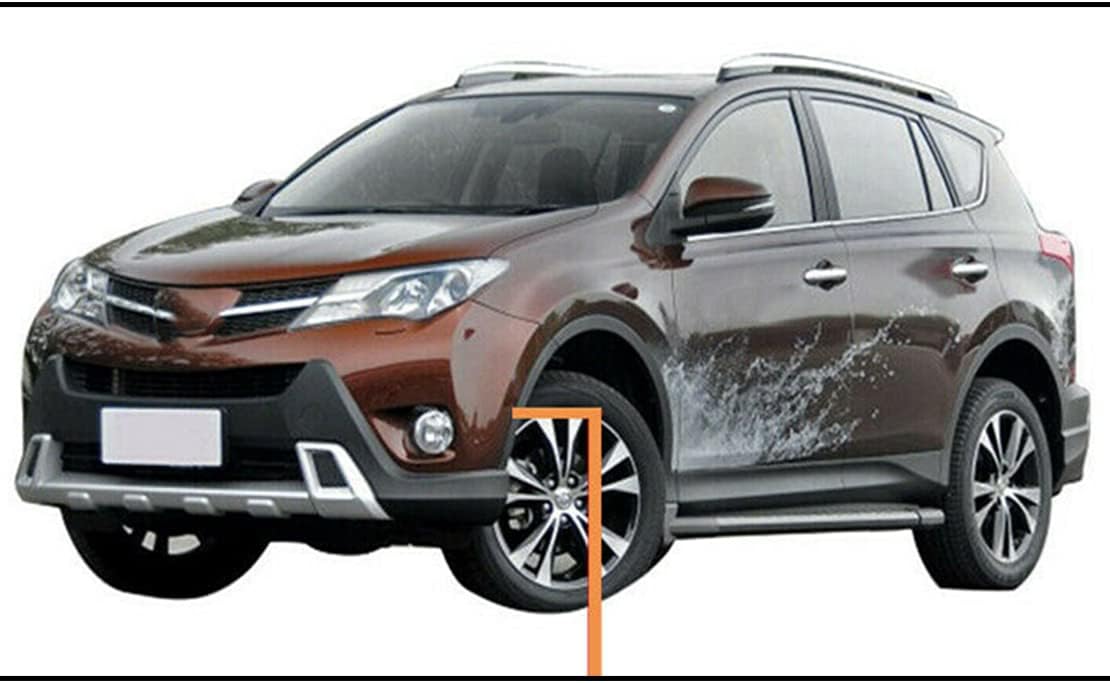 1 Pair Front Bumper Wheel Side Fender Molding Trim Strip Compatible for Toyota RAV4 2013-2015