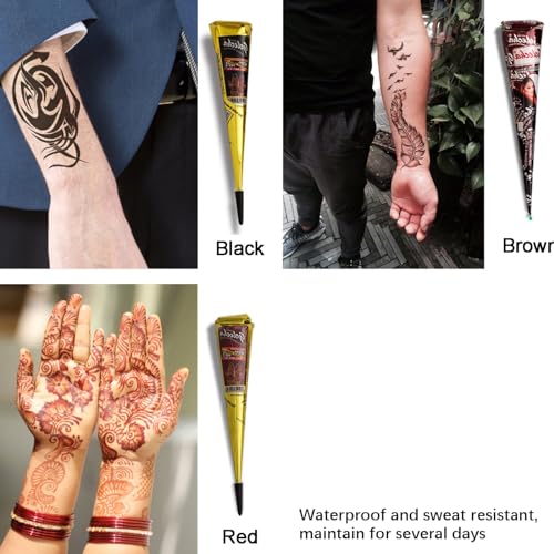 AYNKH Henna Tattoo Temporary Tattoos Natural Tattoo - Image 3