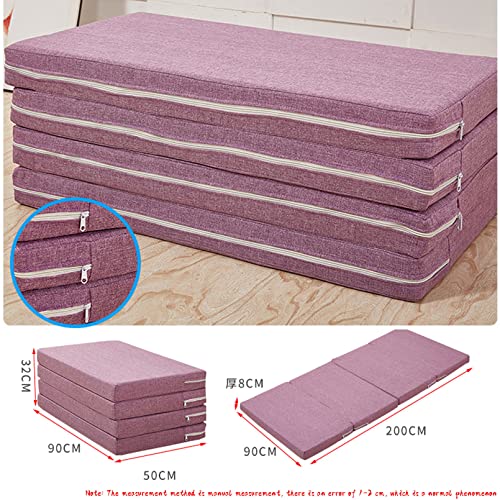 QMMD Klappmatratze 90x200 cm Verdickte, Faltbare, hochelastische Schaumstoffmatratze klappmatratze Erwachsene Gaestematratze Faltmatratze Notbett Bezug waschbar,Grün – Bild 6
