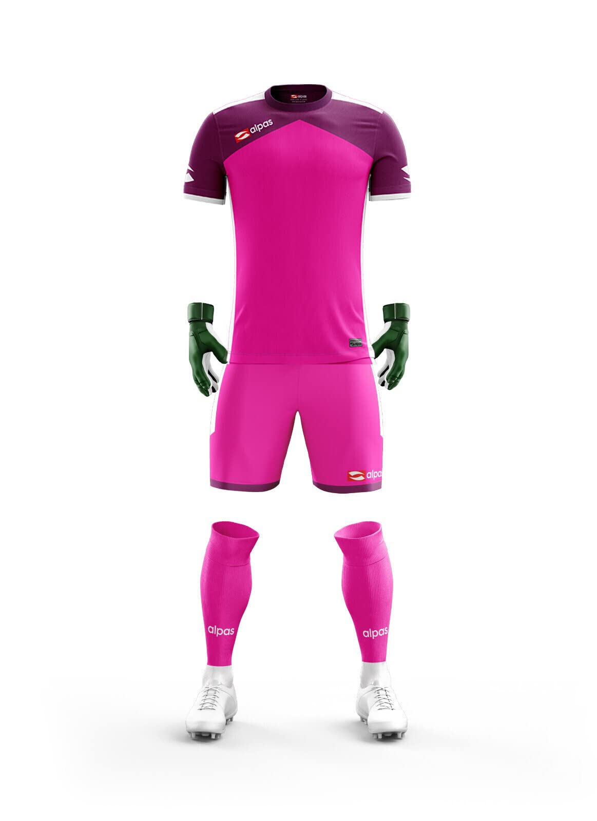 alpas Torwartset Kurzarm (Trikot + Hose + Strümpfe) / 8 Farben & alle Größen
