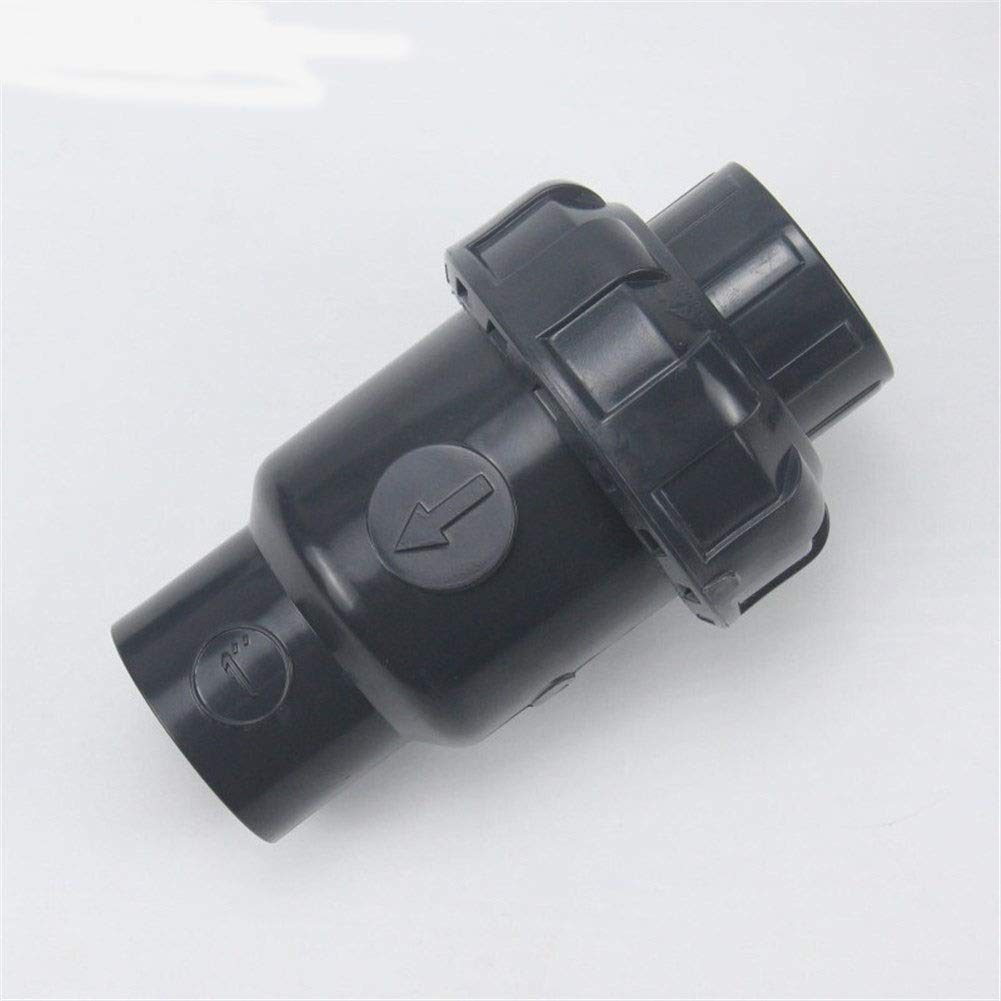 Zawory zwrotne 20 mm 25 mm 32 mm 40 mm 50 mm czarny upvcnon-zwrotny zawór klapowy jednokierunkowy 20 mm wewnętrzny pionowy i poziomy ogólne 1 szt. (wewnętrzny 25 mm)