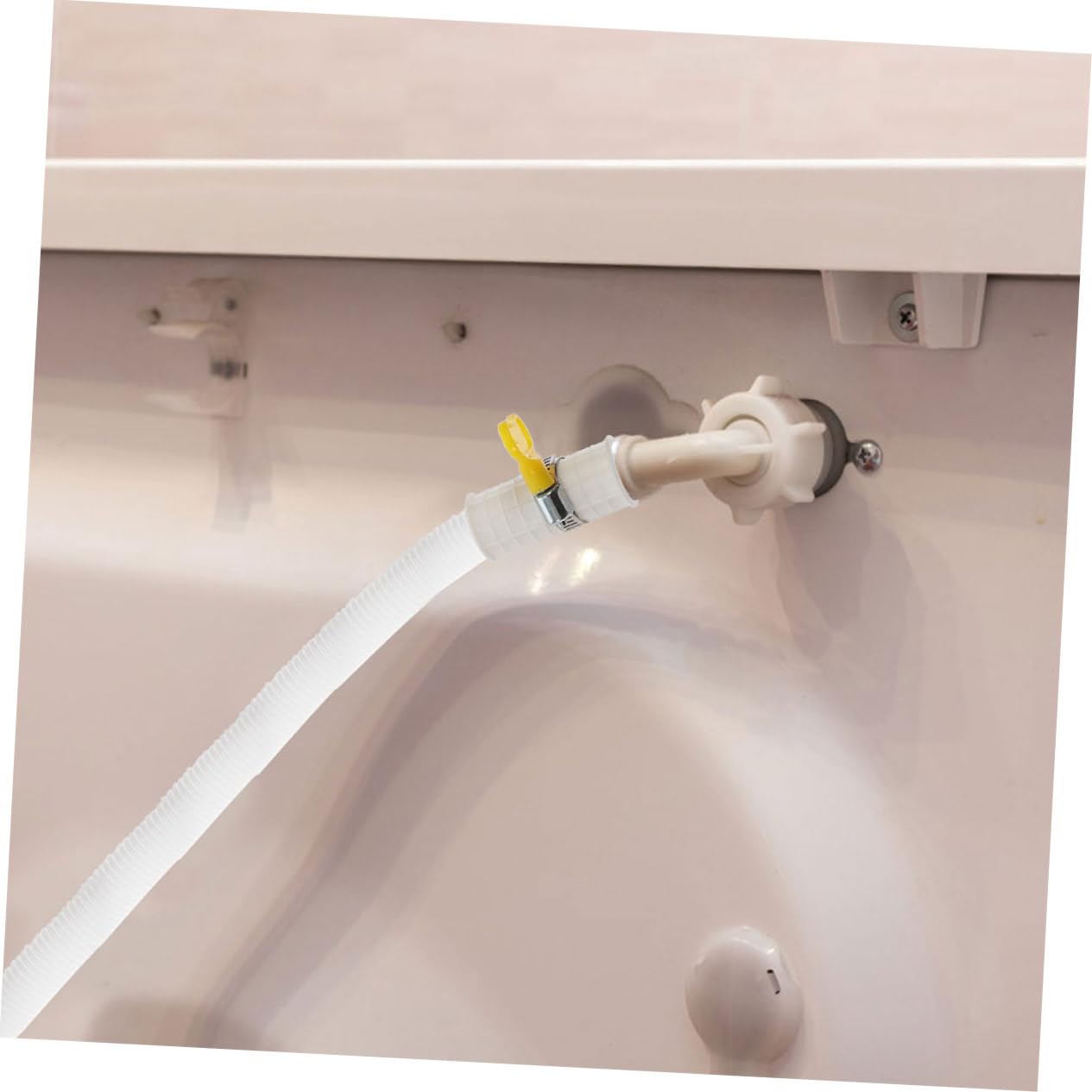 Hemobllo Manguera de Drenaje para Aire Acondicionado Unidad Exterior de Color Claro con Abrazadera de Acero Inoxidable y Material PE Resistente para Desagüe Seguro y Limpio