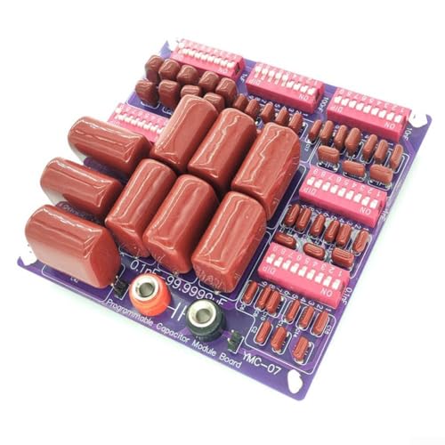 Programmable Decade Capacitor Board, 0. nF to 99.9999 µF (60-Step), Low for Switching Power Supply & Audio Ripple Filtering, Capacitance Calibration