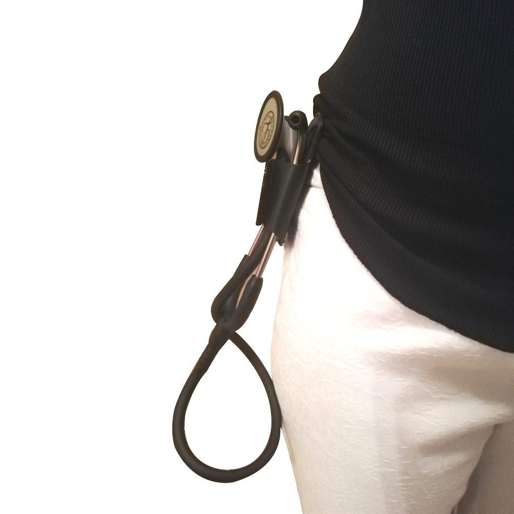 Stethoscope Holder Clip Leather Made Brown Industrial