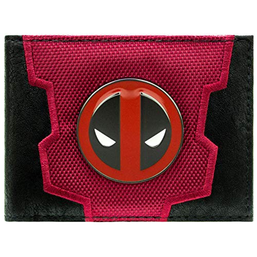 Cartera de Marvel Deadpool Logotipo de la insignia de la cara Wade rojo