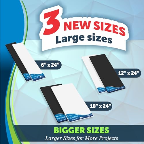Image of Mega Format Expanded PVC Plastic Sheets - 14 inch X 14 inch Rigid White Sheet for Crafts, Signage, & Displays - Sintra, Celtec PVC Board - Waterproof for Outdoors Use - 1 /2 inch 12mm Thick - 1-Pk-White