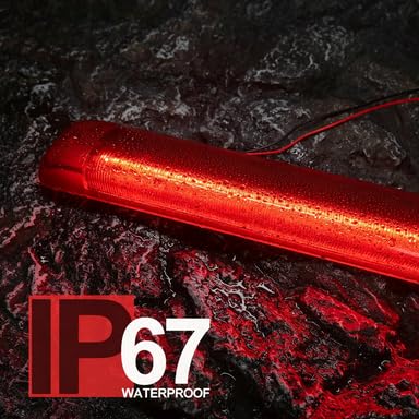 Generisch Dritte Bremsleuchte für VW Polo 6R / 6C 2009–2023, Ersatz Bremslicht 5K0945087B, Rot, IP67, Hochhellig