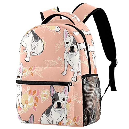 Sac à dos Corgi Noël multicolore pour fille garçon école et voyage 40cm