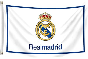 Real Madrid Flag Banner, Double-Sided Soccer Fan Banner with Grommets for Indoor/Outdoor Use
