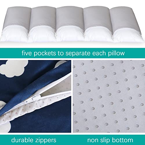 Floor Lounger Cover Non-Slip & Super Soft Floor Sofa Pillow Bed Cover, Great Choice For Kids Or Adults Perfect For Slumber Party, Cloud 88" X 26" (Need Extra 5 Queen/Standard Pillows) #TOP1