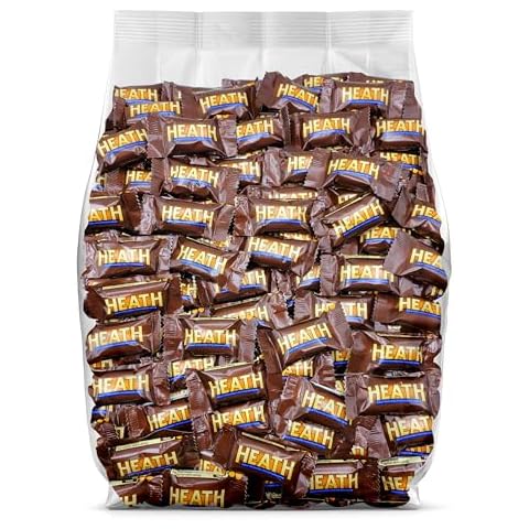 Heath Bars Miniatures Chocolate Candy - 65 Individually Wrapped Mini Heath Bars Candy Bulk Pack - Heath Toffee Candy Bars - Bulk Heath Bars Mini - 65 pieces Cover