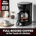 Mueller 12-Cup Drip Coffee Maker - Borosilicate Carafe, Auto-Off, Reusable Filter, Anti-Drip, Keep-Warm Function, Clear Water Level Window Coffee Machine, Kitchen Essentials & Accessories - Image 2