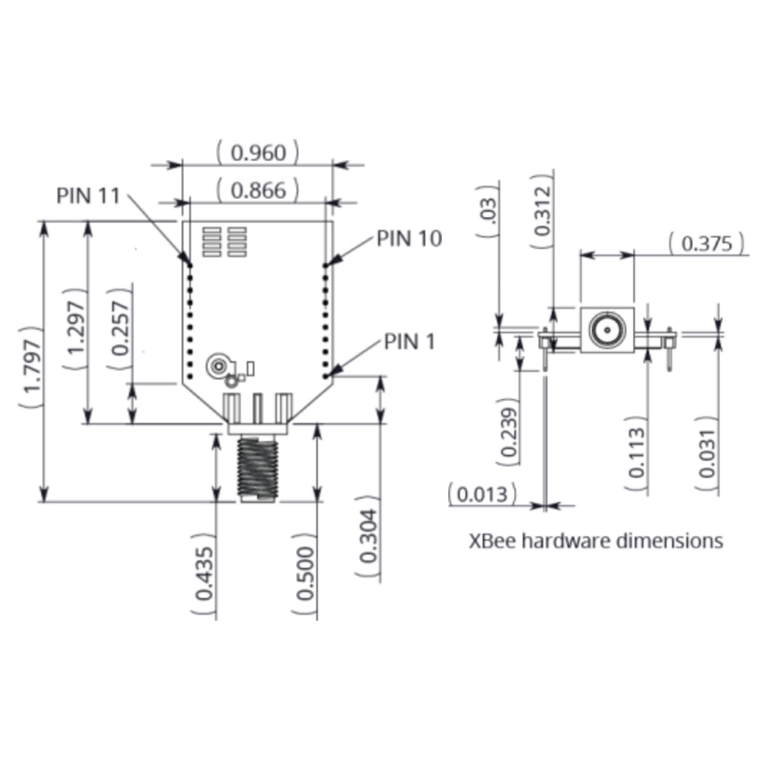 Digi XBee-PRO 900HP Long Range 900MHz OEM RF Module XBP9B-DMST-002