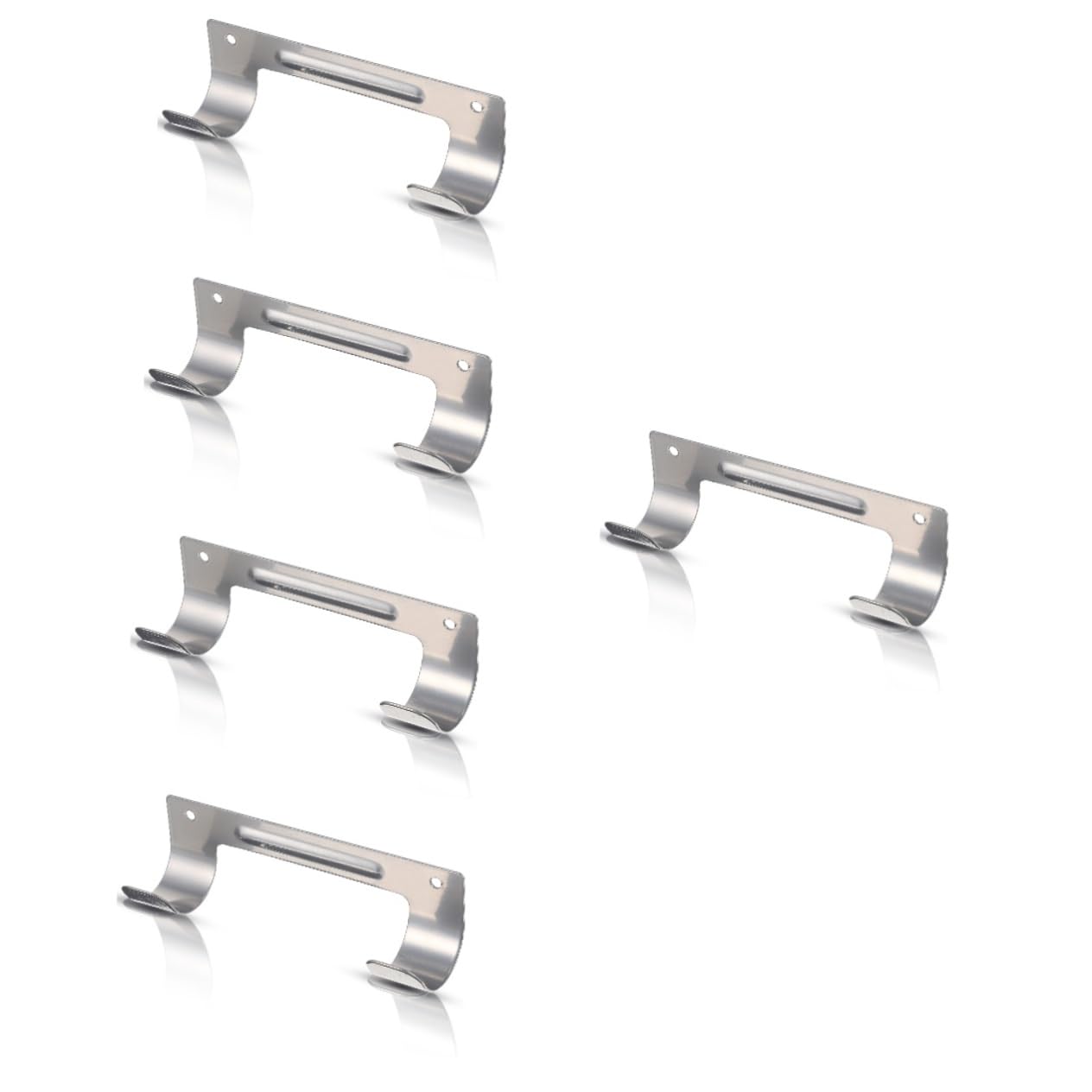 MAGICLULU 5 Stück Bügelbrett Wandhalterung mit Doppeltem Haken Robuster Aufhänger für Bügelbrett Platzsparendes Design für Waschküche Schlafzimmer Büro und Hochtragfähig aus Installieren
