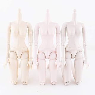 CHENGYIDA Set of random Color 60cm(24inch) Female Body PVC Bust BJD Dolls Body,Movable Joints Nude Doll Body Modern Ball Jointed Girl Dolls Model