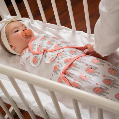 Image of Swaddles for Newborns - 3-Pack Infant Swaddles 0-3 Months - Adjustable Swaddle Sleep Sack - Soft Cotton Baby Wrap for Safe & Cozy Sleep (Coral)