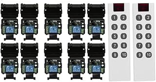 433 Mhz Universal Wireless Remote Control Switch DC 12V 24V 1CH Relay Receiver Module and RF Transmitter Electronic Lock Control - (Color: Auburn, Voltage: 12V, Size: 433MHZ)