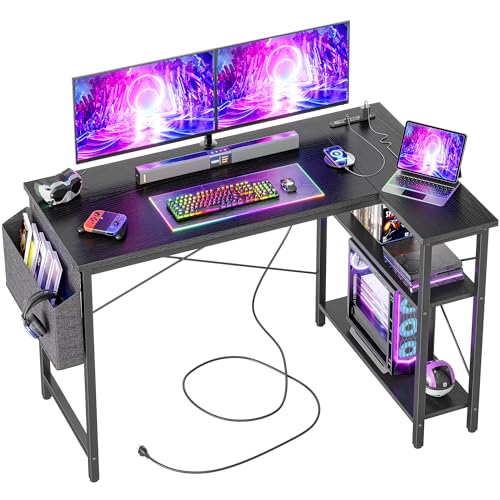 Amazon | TIQLAB ゲーミングデスク パソコンデスク L字型デスク 幅