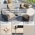 Kullavik Patio Furniture 7 Pieces Outdoor Sectional PE Rattan Sofa Set Brown Manual Wicker Patio Conversation Set with 6 Sand Seat Cushions and 1 Tempered Glass Tea Table