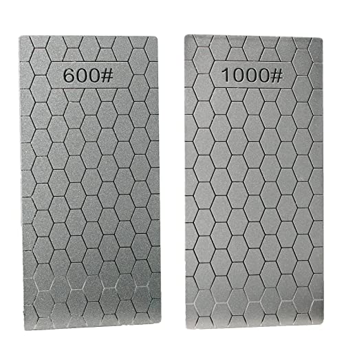Jewboer 5 Pieces Diamond Sharpening Stone Set,Diamond Lapping Plate Coarse/Medium/Fine Grit Sharpener,400/600/800/1000/1200 Grit thumb #3