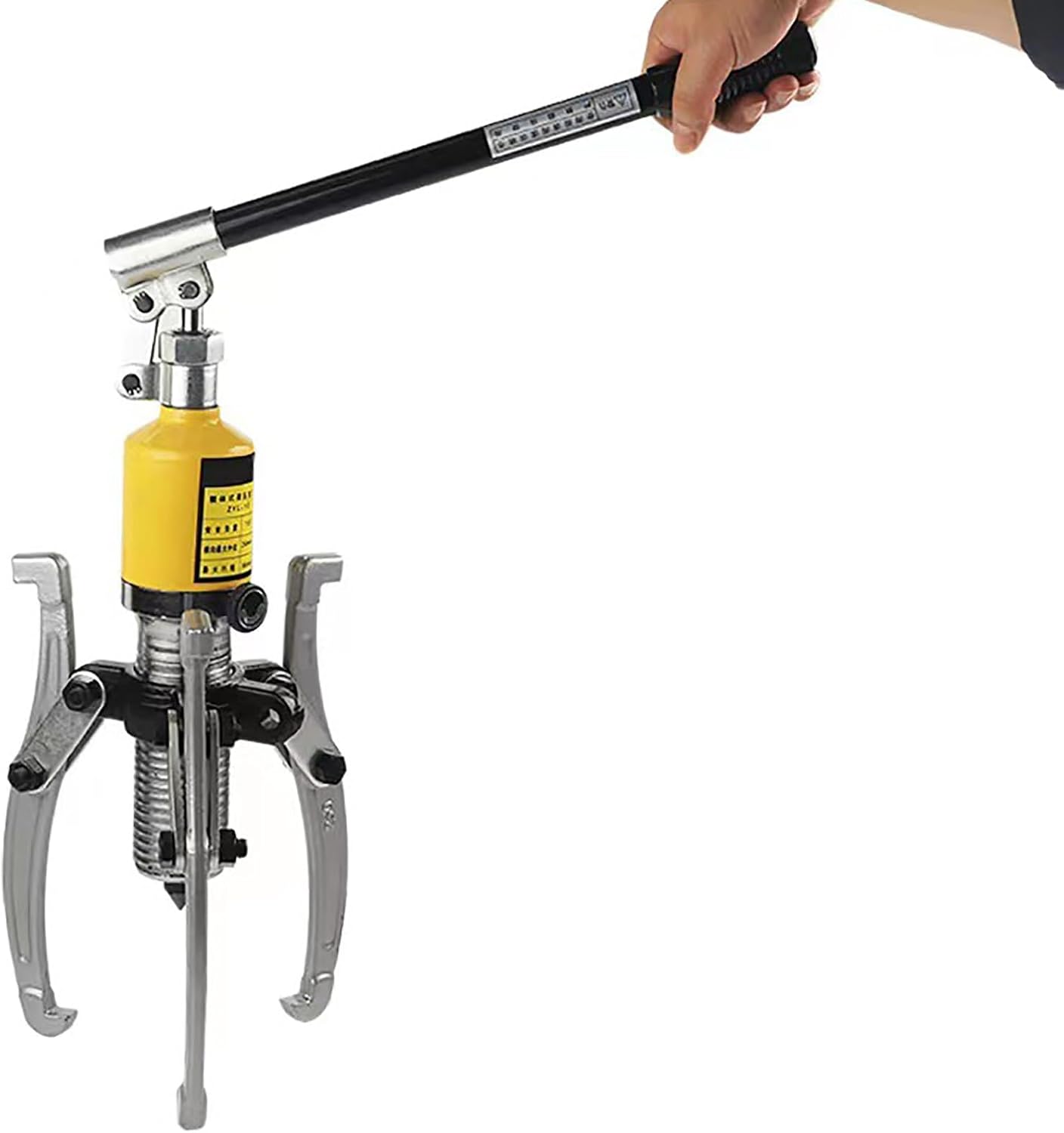 Bearing Puller Kit, Hydraulic Gear Puller 2-Jaw/3-Jaw Convertible with Leak-Proof One-Piece Cylinder, for Gears, Bearings, Pulleys, and More(10T)