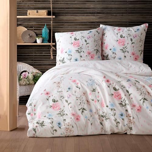 ZIRVEHOME Bettwäsche 200x220 cm. 3-teilig Set 100% Baumwolle Bettbezug...