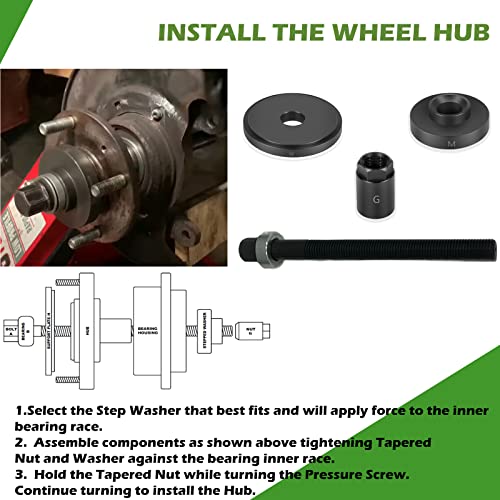 27213 Master Wheel Hub And Bearing Remover & Installer Kit, Remove Back & Front Wheel Bearing From Spindle/Housing Puller Kit, Back & Front Wheel Hub Puller Tool Kit #TOP6