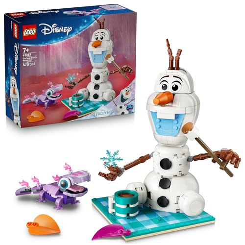LEGO® ǀ Disney Frozen Olaf and Bruni’s Picnic Fun 43287 Toy Building Set for Kids - Frozen Building Kit with Snowman & Salamander Decor Characters - Toy-Giving Idea for Girls and Boys Aged 7+