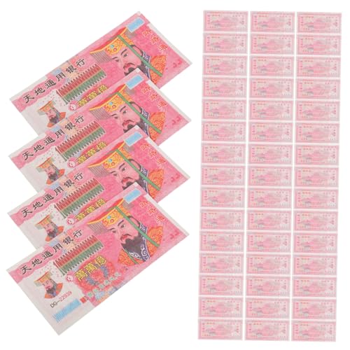 BESTOYARD 15個清明祭用高档加厚紙幣束 リアルな祖先崇拝用模造紙幣 伝統的な